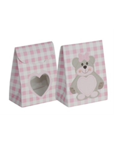 CX3470 | Box Teddy Bear Pink Sacchetto c/Fin.