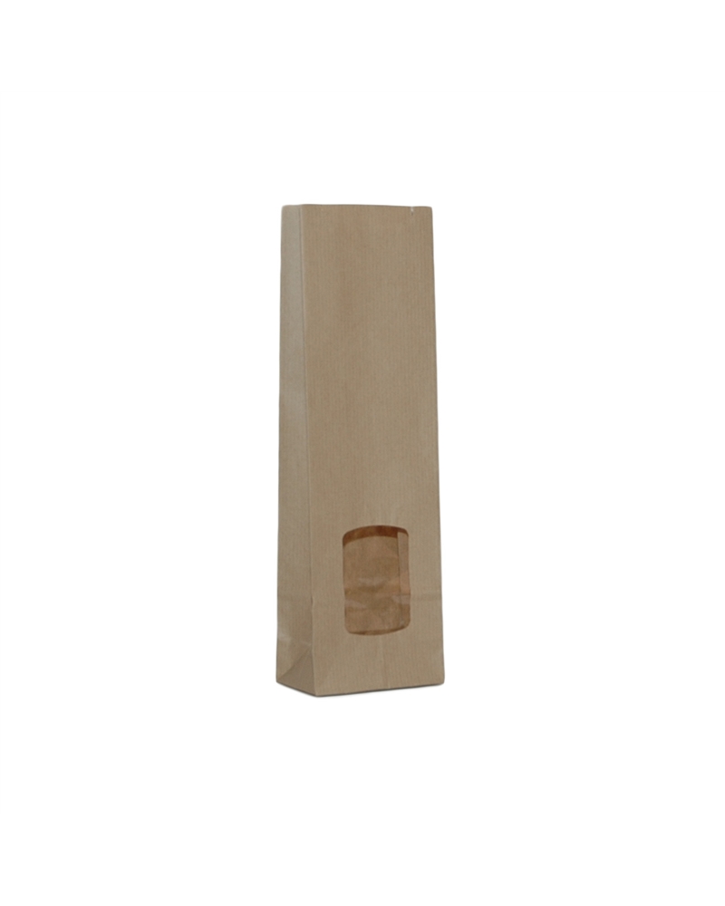 Automatic Bag Ribbed Kraft Bag with Window – Food Bags – Coimpack Embalagens, Lda