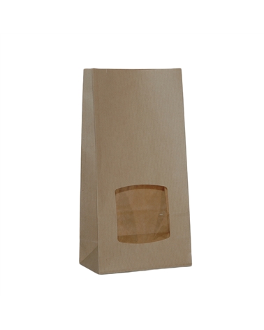 Bolsa Kraft Reciclado Stand Up c/Ventana – Bolsas de Alimentación – Coimpack Embalagens, Lda