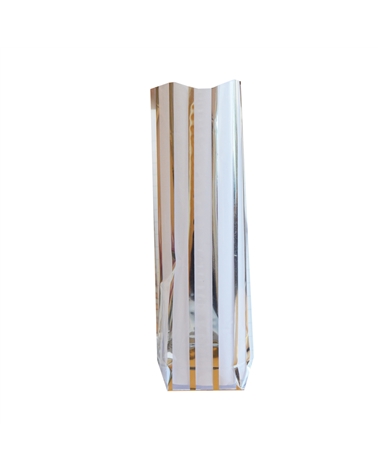 ASC0746 | Hard Bottom Cellophane Bag Silver Stripes