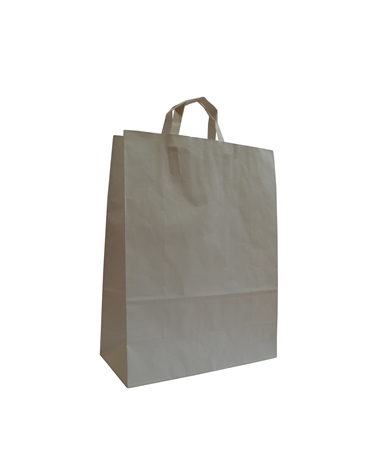 SC0137 | White Kraft Flat Handle Bag
