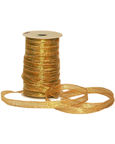 FT5155 | Wired Tissue Ribbon 417 Gold 10mmx25mts