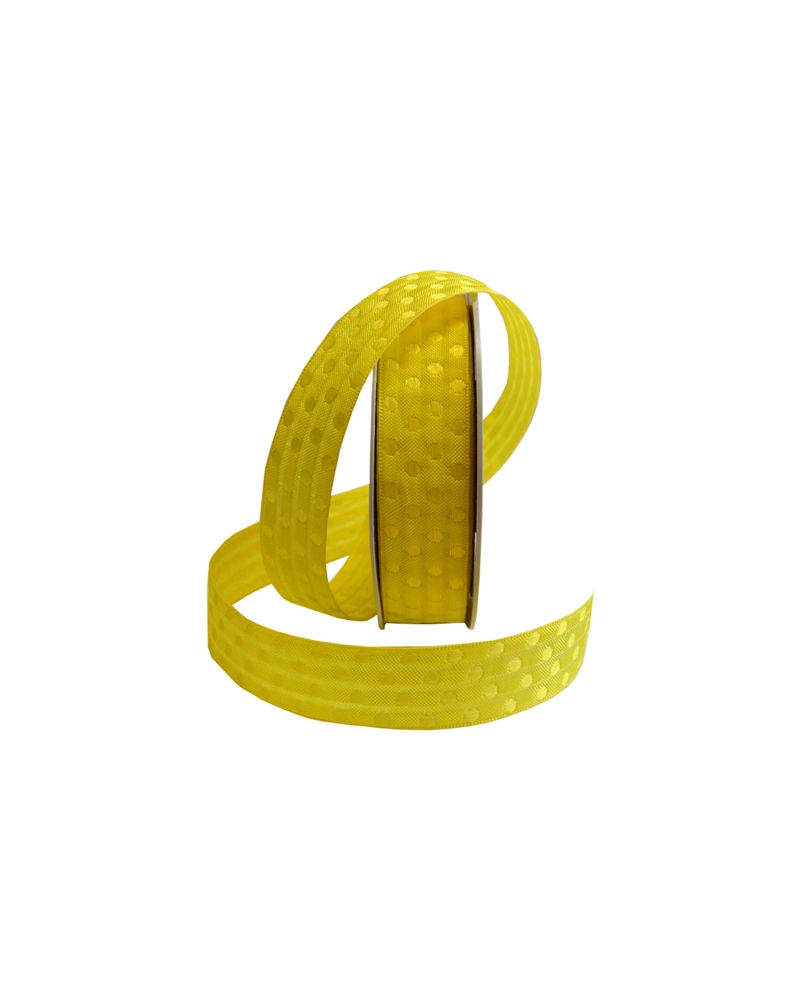 Yellow Tissue Ribbon with Balls – Ribbons – Coimpack Embalagens, Lda
