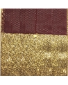 FT3383 | Fita de Tecido C/Tirante Bicolor Dourado Bordeaux 30mm