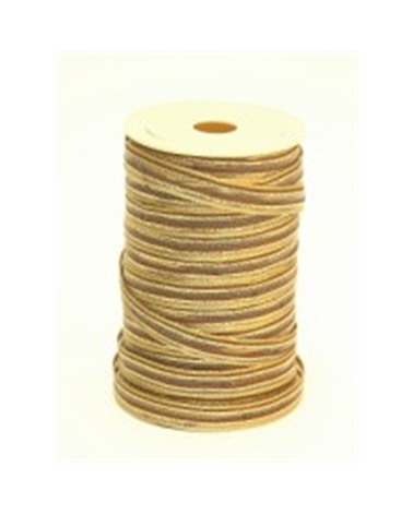 FT3390 | Aut. Pulling Tissue Ribbon Gold/Brown Stripes