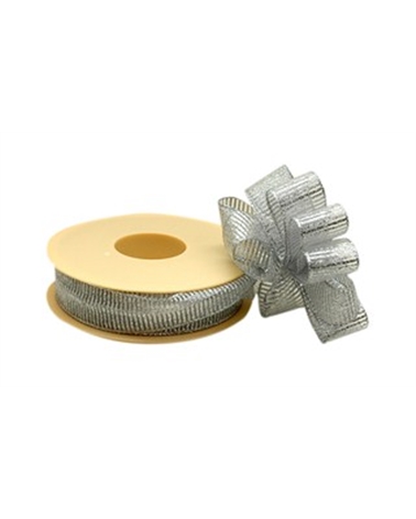 FT4072 | Aut. Pulling Tissue Ribbon in Silver 25mmx20mts