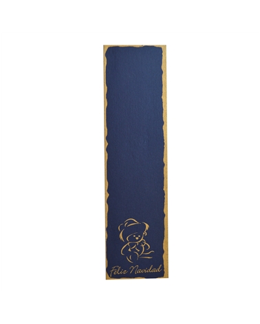 ET Cart.Azul Urso Dour.Faliz Navidad (c/100) 15.7X4.1cm (8) – Etiquetas colgantes – Coimpack Embalagens, Lda