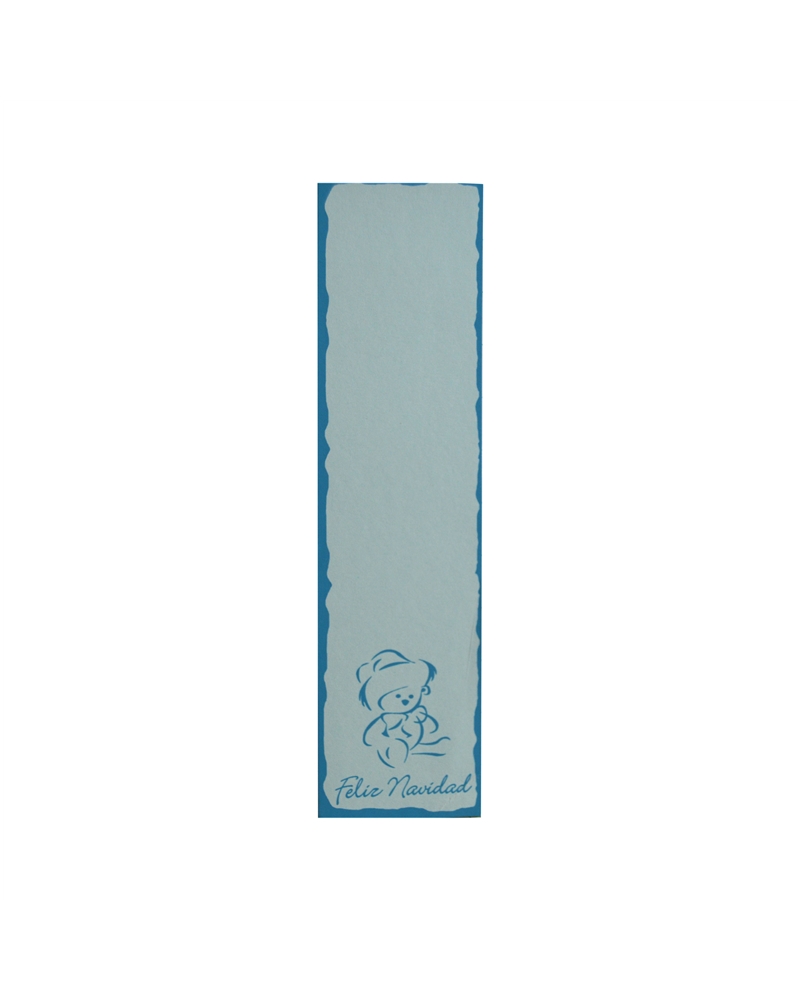 ET Cart. Urso Azul Feliz Navidad (c/100) 15.7X4.1cm (8) – Etiquetas colgantes – Coimpack Embalagens, Lda