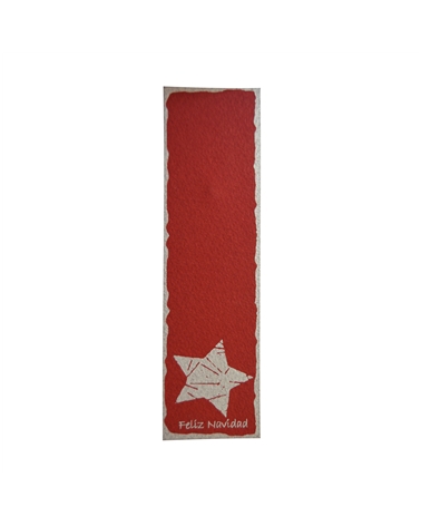 ET Cart.Verm.Estrela Dour.Feliz Navidad(c/100) 15.7X4.1cm (8 – Etiquetas colgantes – Coimpack Embalagens, Lda