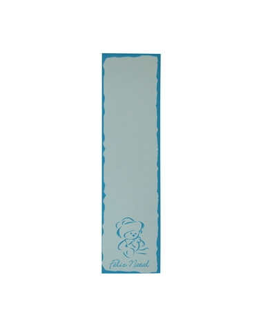 ET Cart.Azul Urso Prat. Feliz Navidad (c/100) 15.7X4.1cm (8) – Etiquetas colgantes – Coimpack Embalagens, Lda