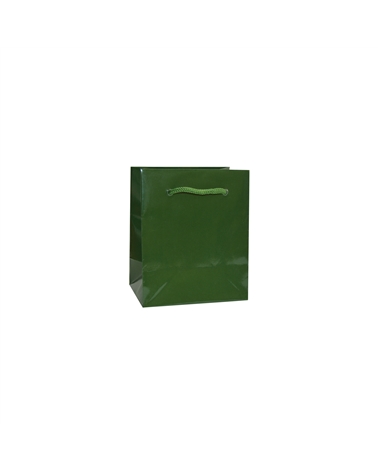 SC3267 | Dark Green Embossing Paper bag with Cord