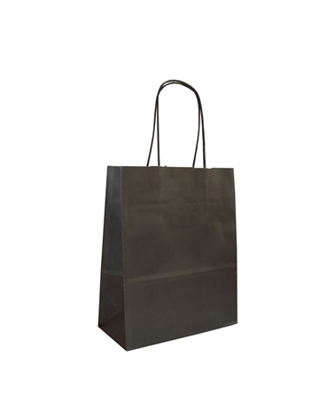 SC3291 | White Kraft Twisted Handle Bag Printed Black