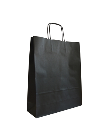 SC0700 | White Kraft Twisted Handle Bag Printed Black