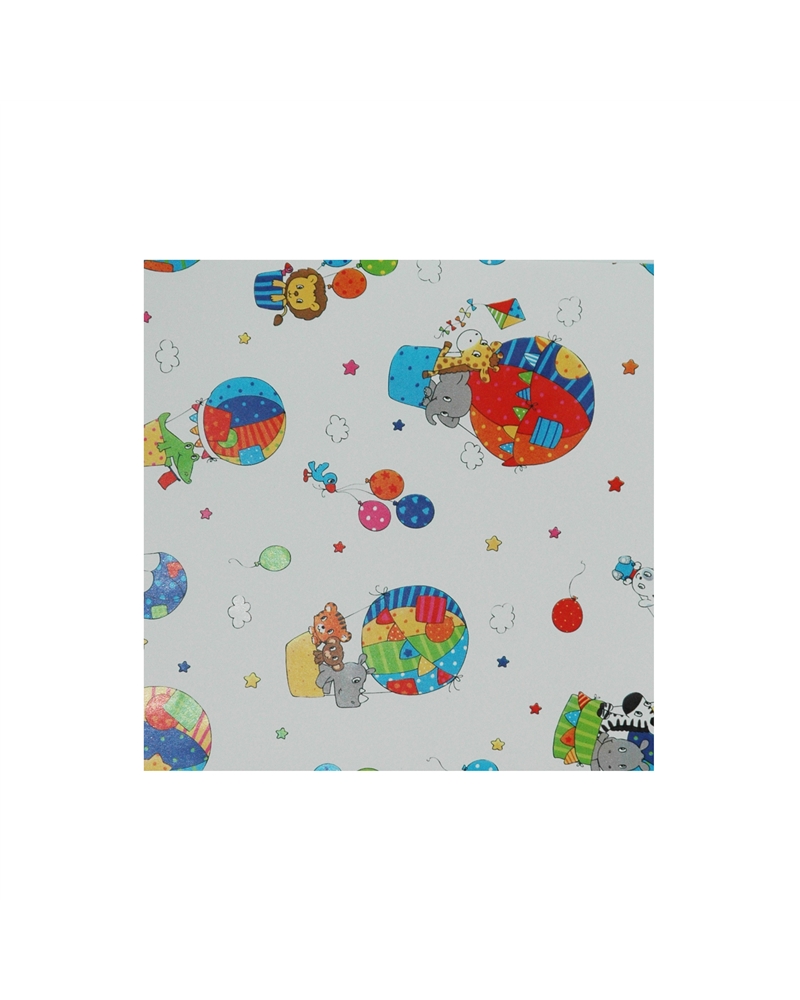 Rolo Papel Criança Branco com Balões – rouleau de papier – Coimpack Embalagens, Lda