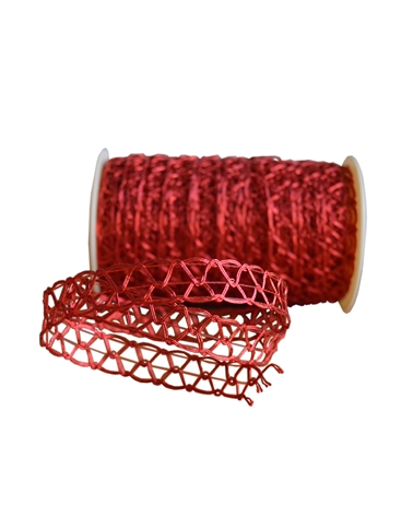Net Ribbon in Red 15mmx20mt – Ribbons – Coimpack Embalagens, Lda