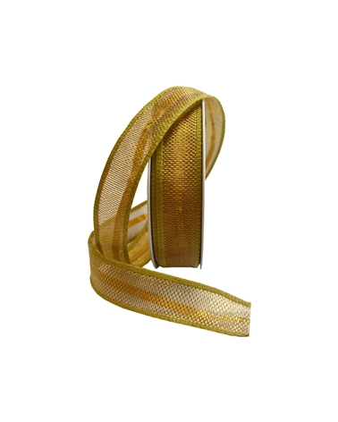 Fita Tecido Aramada Luxury Dourado 25mmx20mts – Rubans – Coimpack Embalagens, Lda