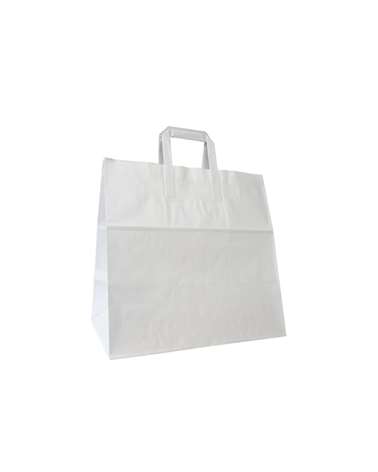 Flat Handle Bag Take Away in White Kraft – Flat Wing Bags – Coimpack Embalagens, Lda
