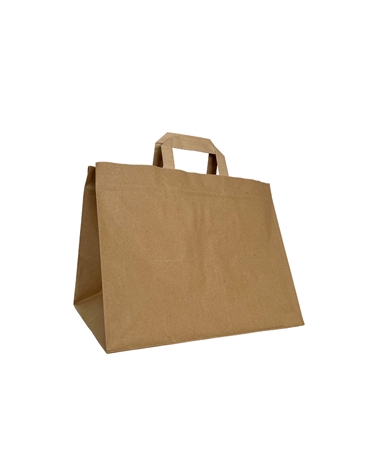Saco Asa Plana base larga Kraft Reciclado Take Away – Sacs à ailes plats – Coimpack Embalagens, Lda