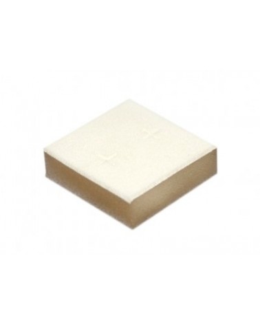 EO0402 | Caixas Para Joalharia | Esponja p/Brincos Branca c/Revest. Tecido Branco