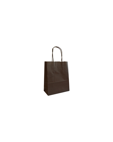 SC3468 | White Kraft Twisted Handle Bag Printed Brown