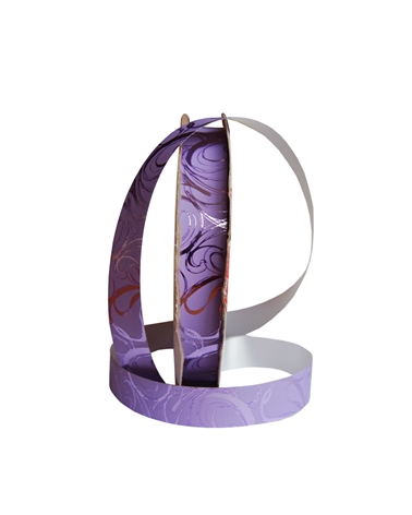 Ruban Métallisé Violet Avec Arabesques 19mm – Rubans – Coimpack Embalagens, Lda