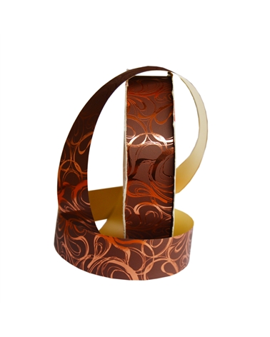 Copper Metal. Ribbon w/Arabesques 31mm – Ribbons – Coimpack Embalagens, Lda